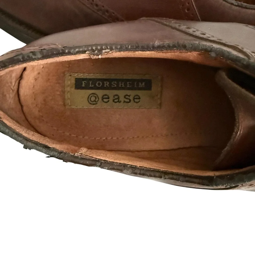 FLORSHEIM Ease Mens Brown Leather Oxford‎ Dress Shoes, 10.5M